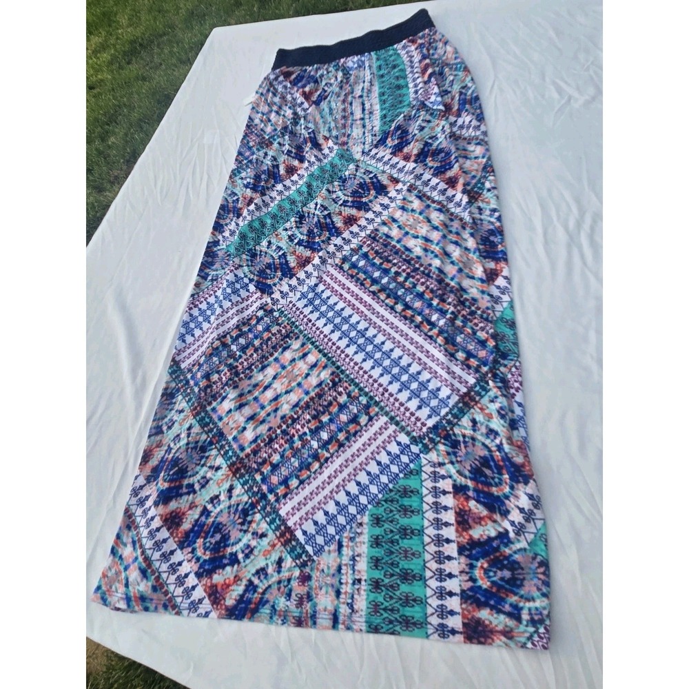 Joe B High-low Maxi Skirt Women's Size XL Blue